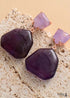Boho Earrings, Dangle Earrings, Amythyst Tiger Eye